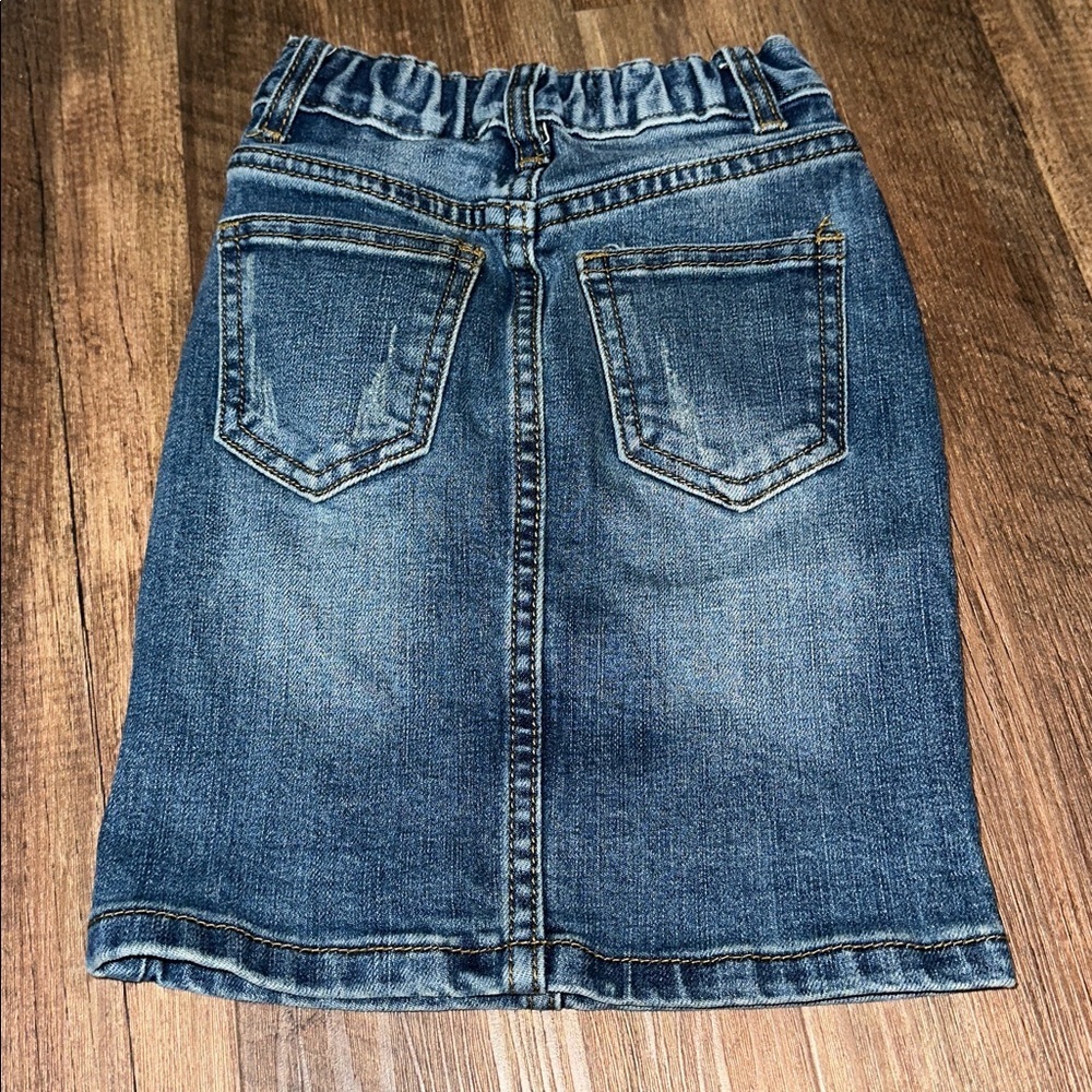 Lot of 2 Girls Denim Modest Midi Skirts- Jade Mackenzie & Jupe De Abby size 4 - Picture 8 of 10